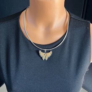 Karis Stainless Steel Butterfly Necklace